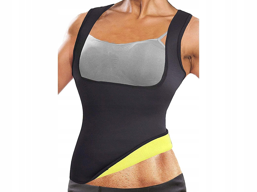Maiou fitness din neopren dama, Zola®, pentru slabit, negru/verde, marimea XXL Maiou fitness din neopren dama, Zola®, pentru slabit, negru/verde, marimea XXL